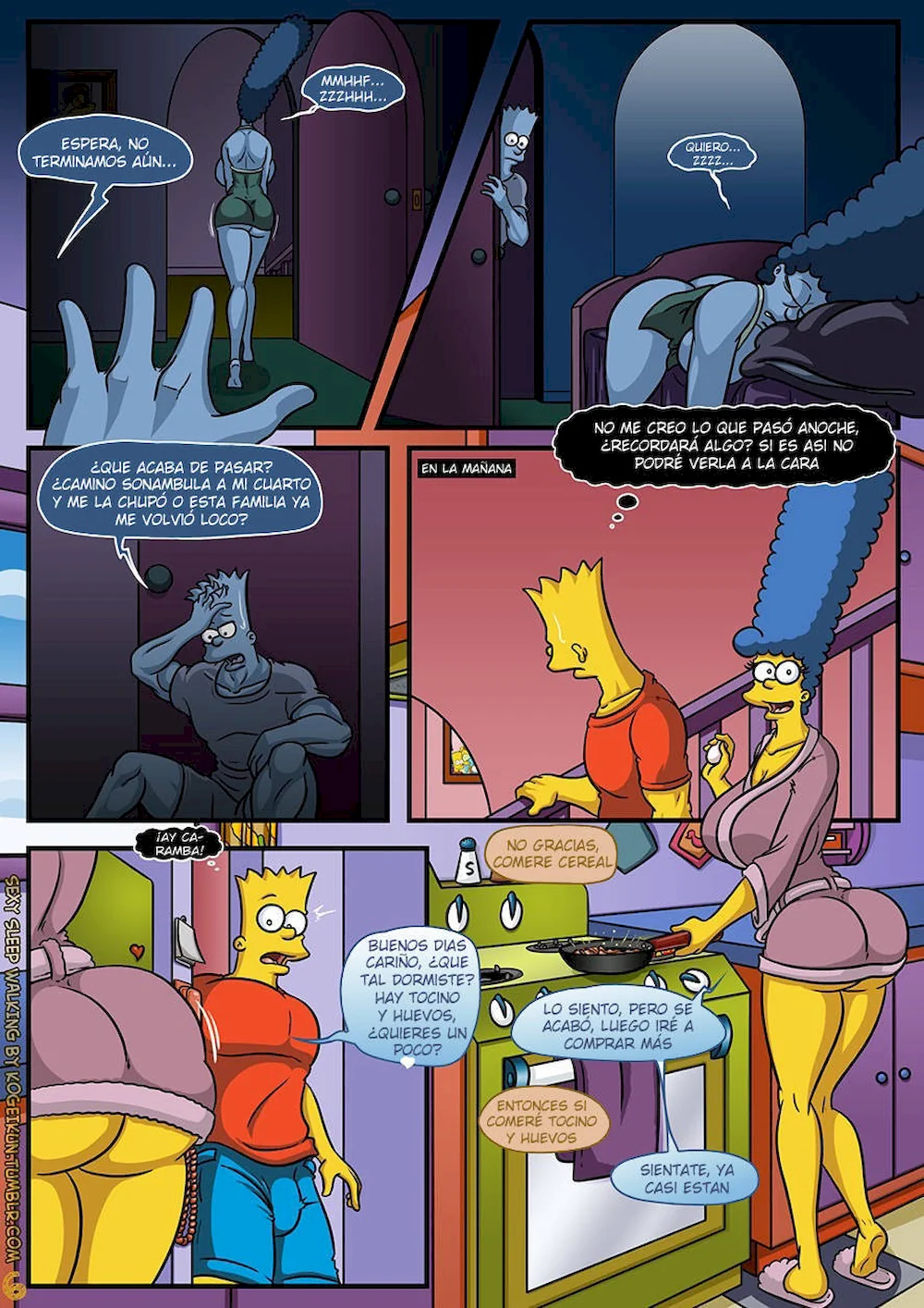 Marge es Sonámbula - XXX Simpson | xKomics