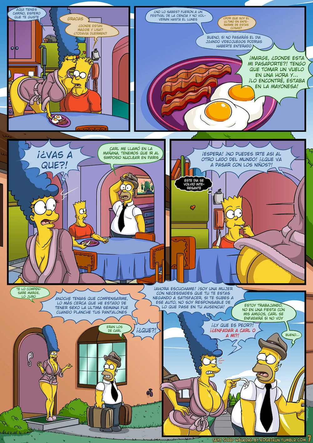 Marge es Sonámbula - XXX Simpson | xKomics